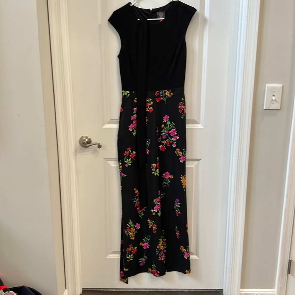 Floral belted jumpsuit